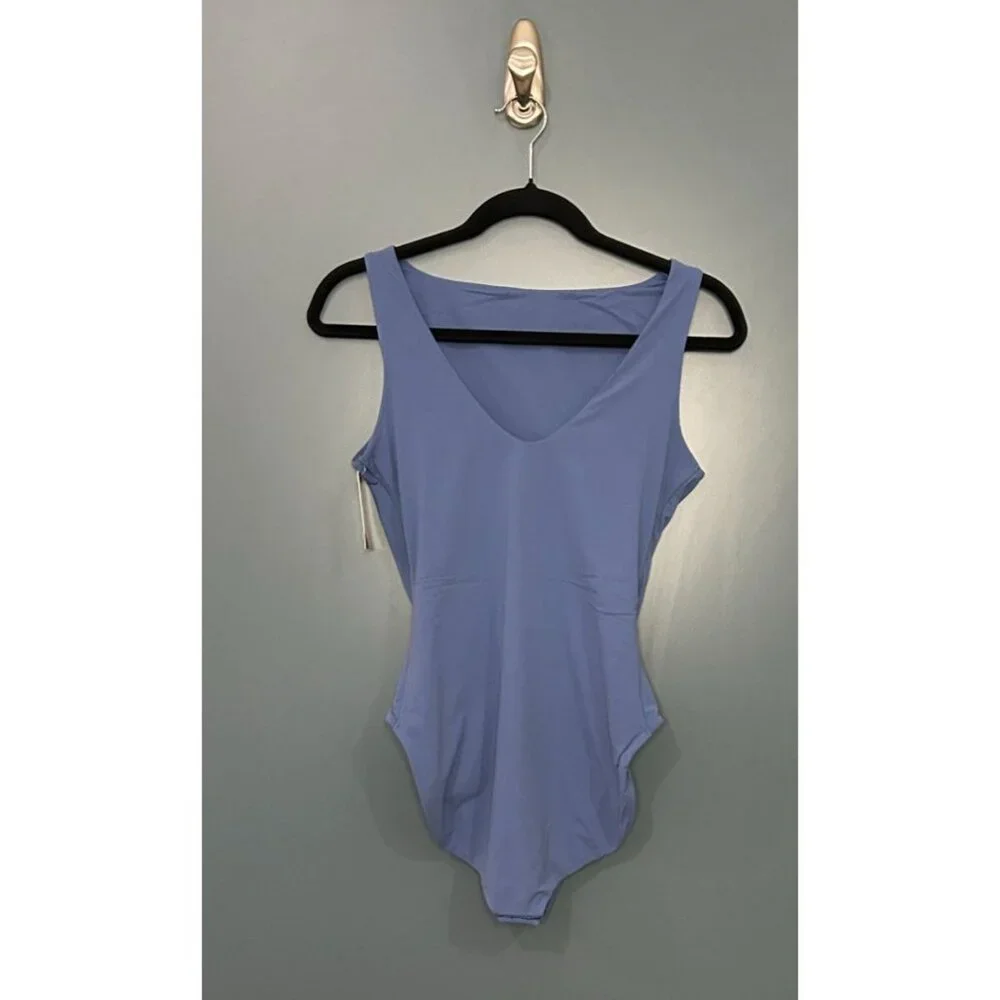 NWT Women's Luxe Stretch Boatneck Bikini Bodysuit - Auden Blue XL - Picture 3 of 4